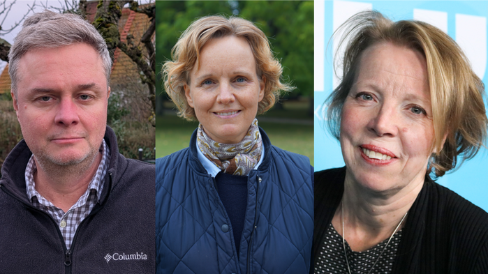 Porträttbilder i kollage på rapportförfattarna Erik Hunter, Lisa Blix Germundsson och Charlotte Norrman 