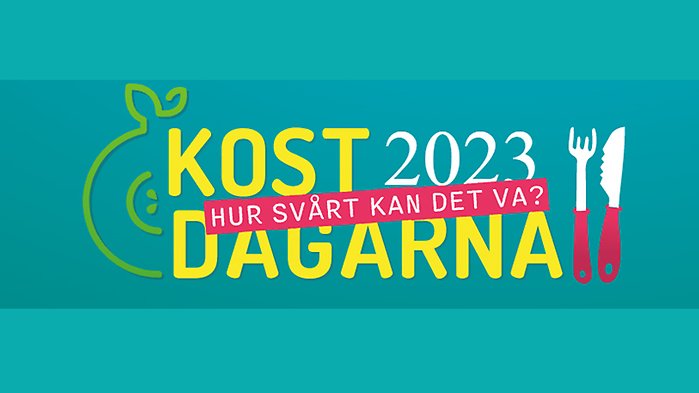 En banner för Kostdagarna 2023. Hur svårt kan det va'?